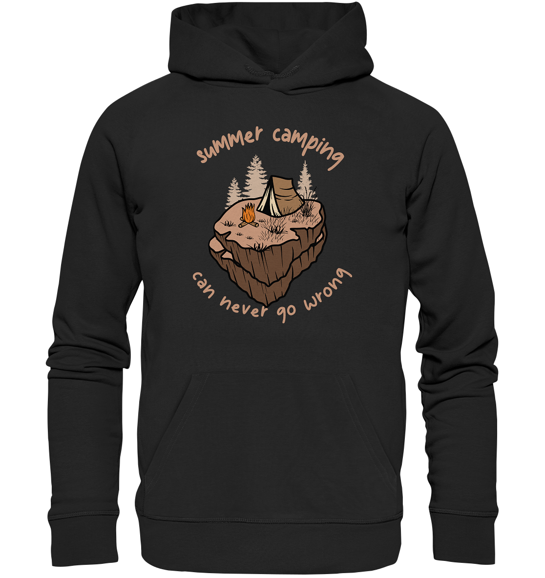 Summer Camping Can Never Go Wrong - Premium Unisex Hoodie