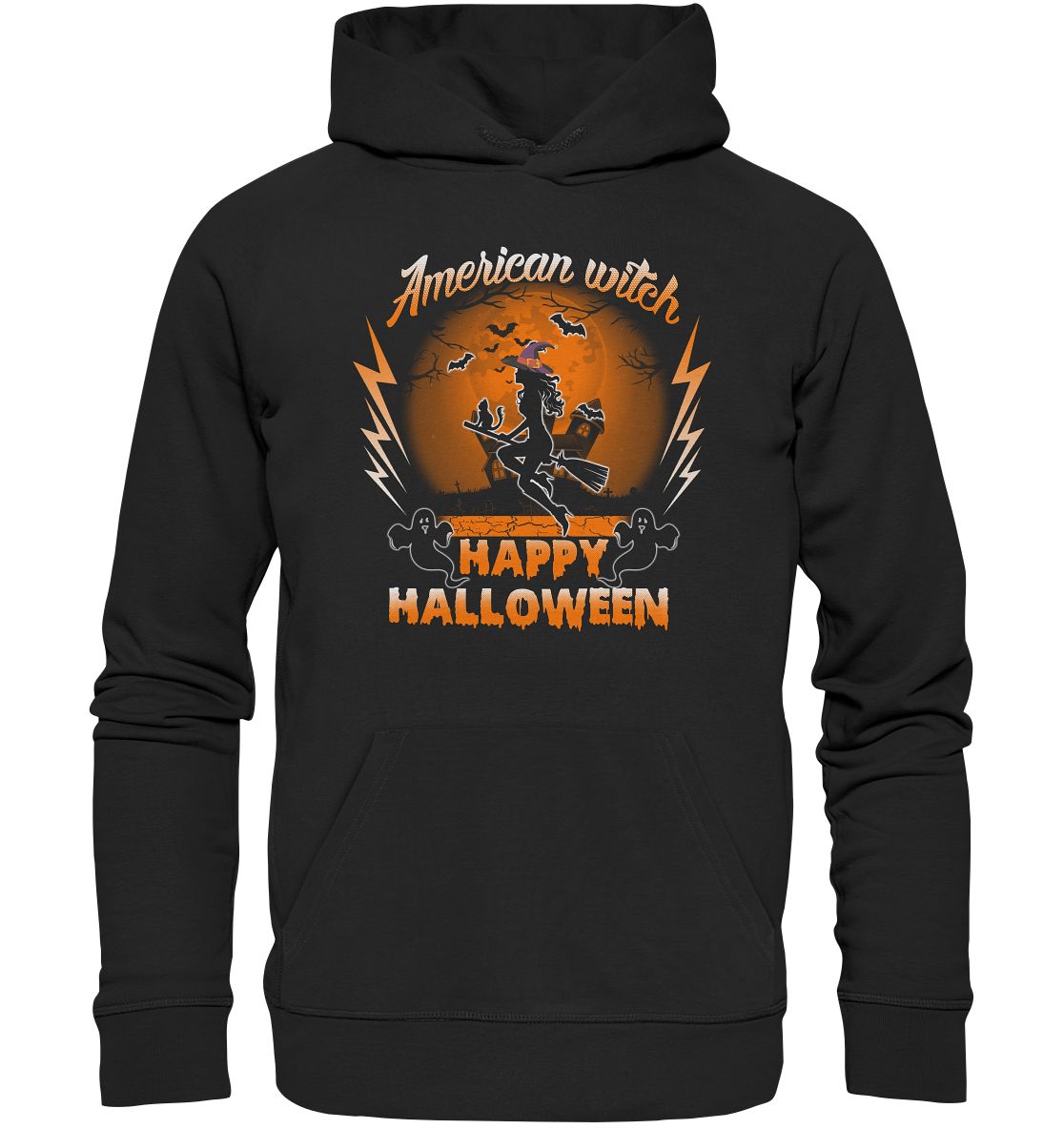 American Witch (Orange) - Premium Unisex Hoodie