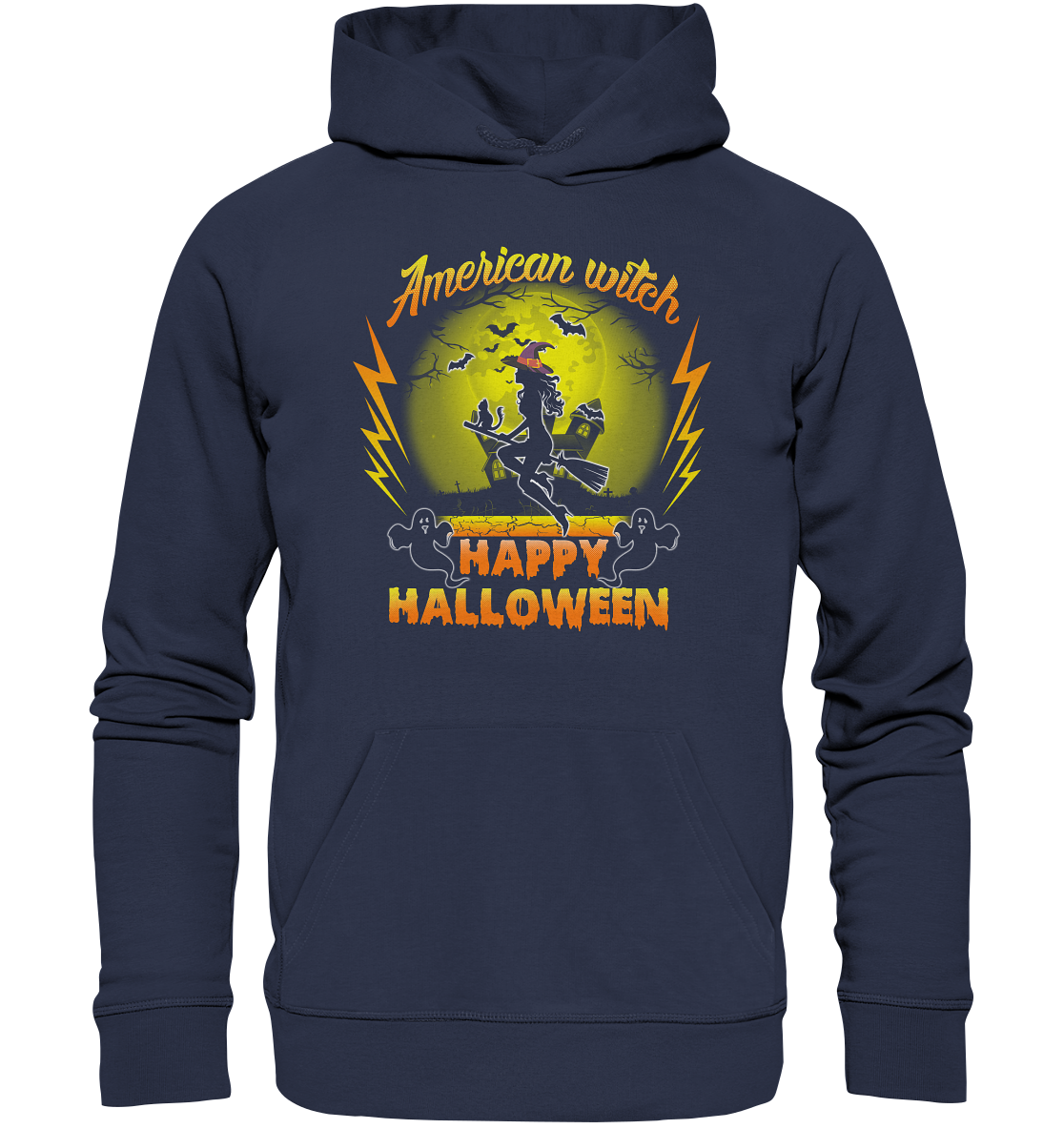 American Witch (Gelb) - Premium Unisex Hoodie