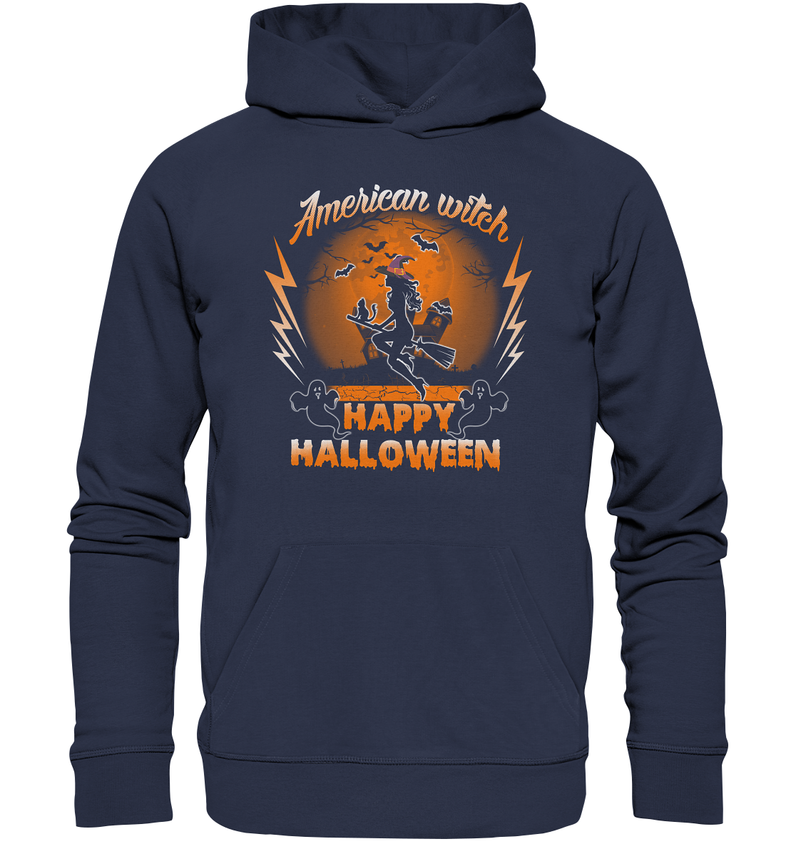 American Witch (Orange) - Premium Unisex Hoodie