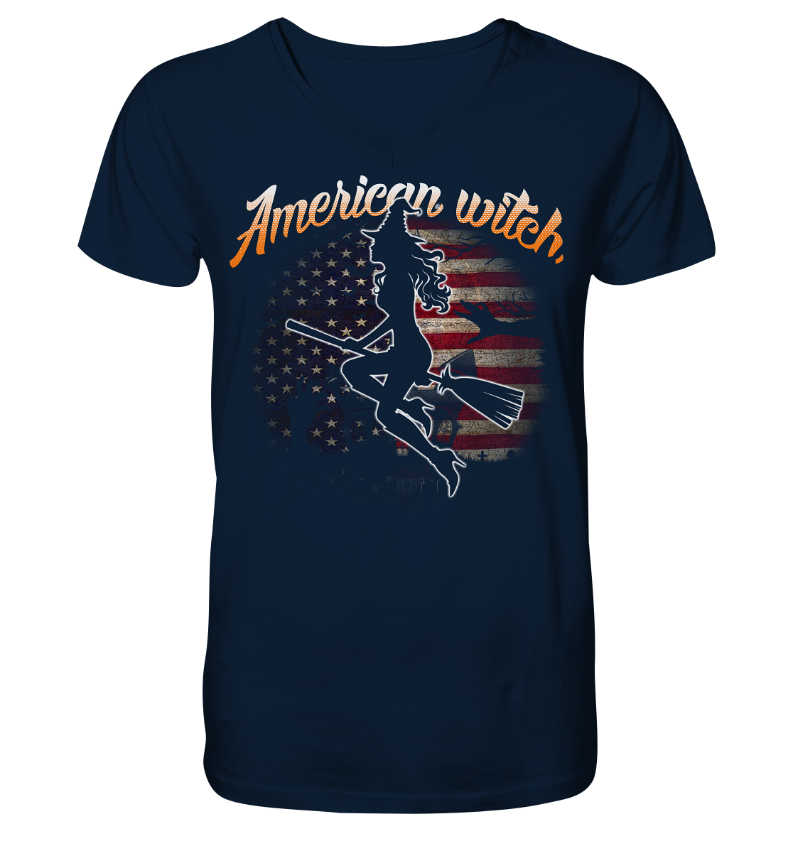 American Witch (Flagge) - V-Neck Shirt