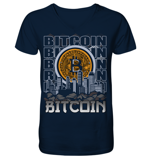 Bitcoin Town - V-Neck Shirt