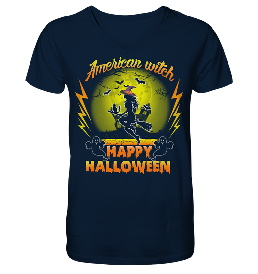 American Witch (Gelb) - V-Neck Shirt