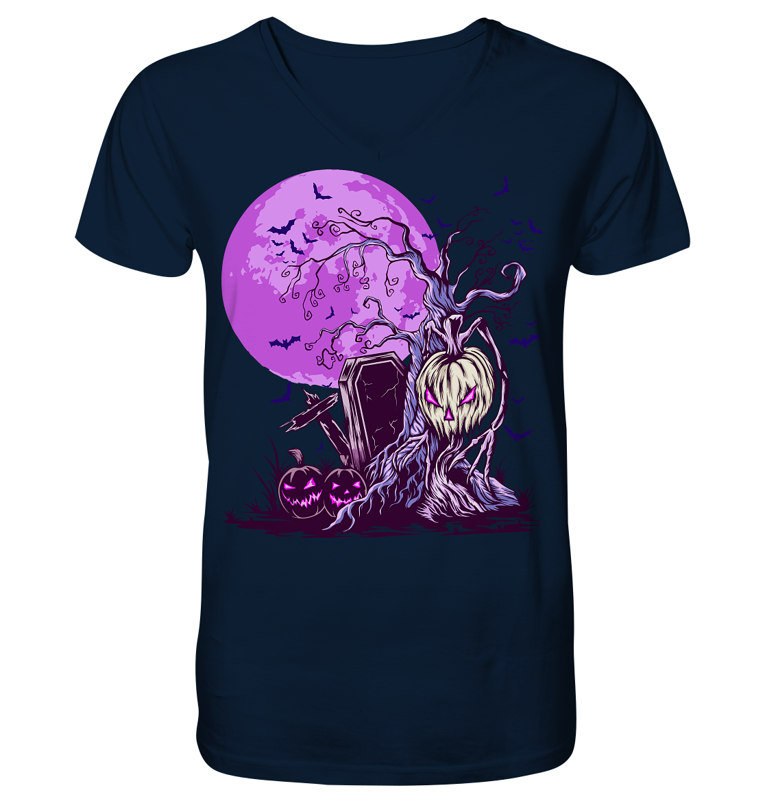 Halloween Illustration 6 - V-Neck Shirt
