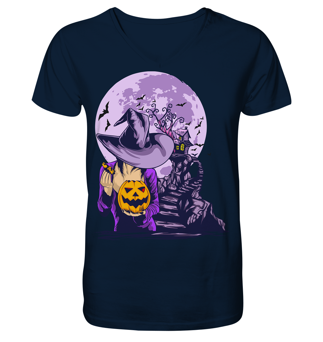 Halloween Illustration 8 - V-Neck Shirt