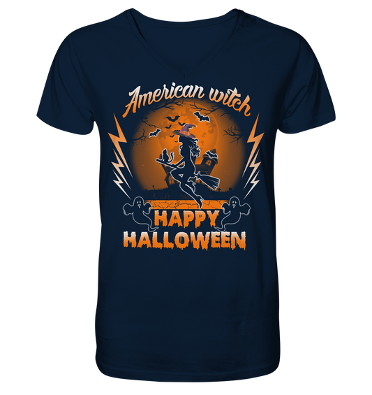 American Witch (Orange) - V-Neck Shirt