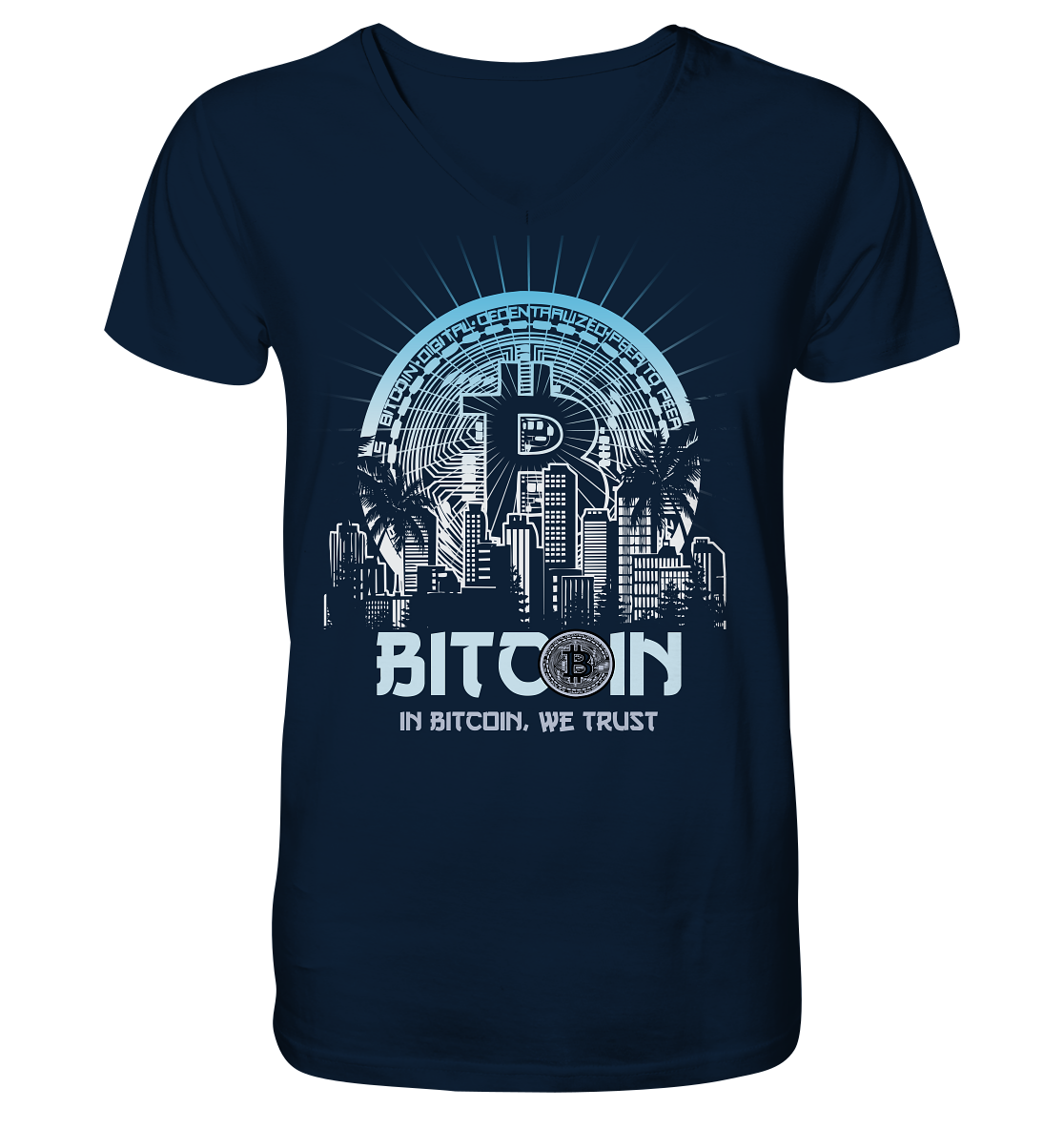 Bitcoin Town We Trust - V-Neck Shirt