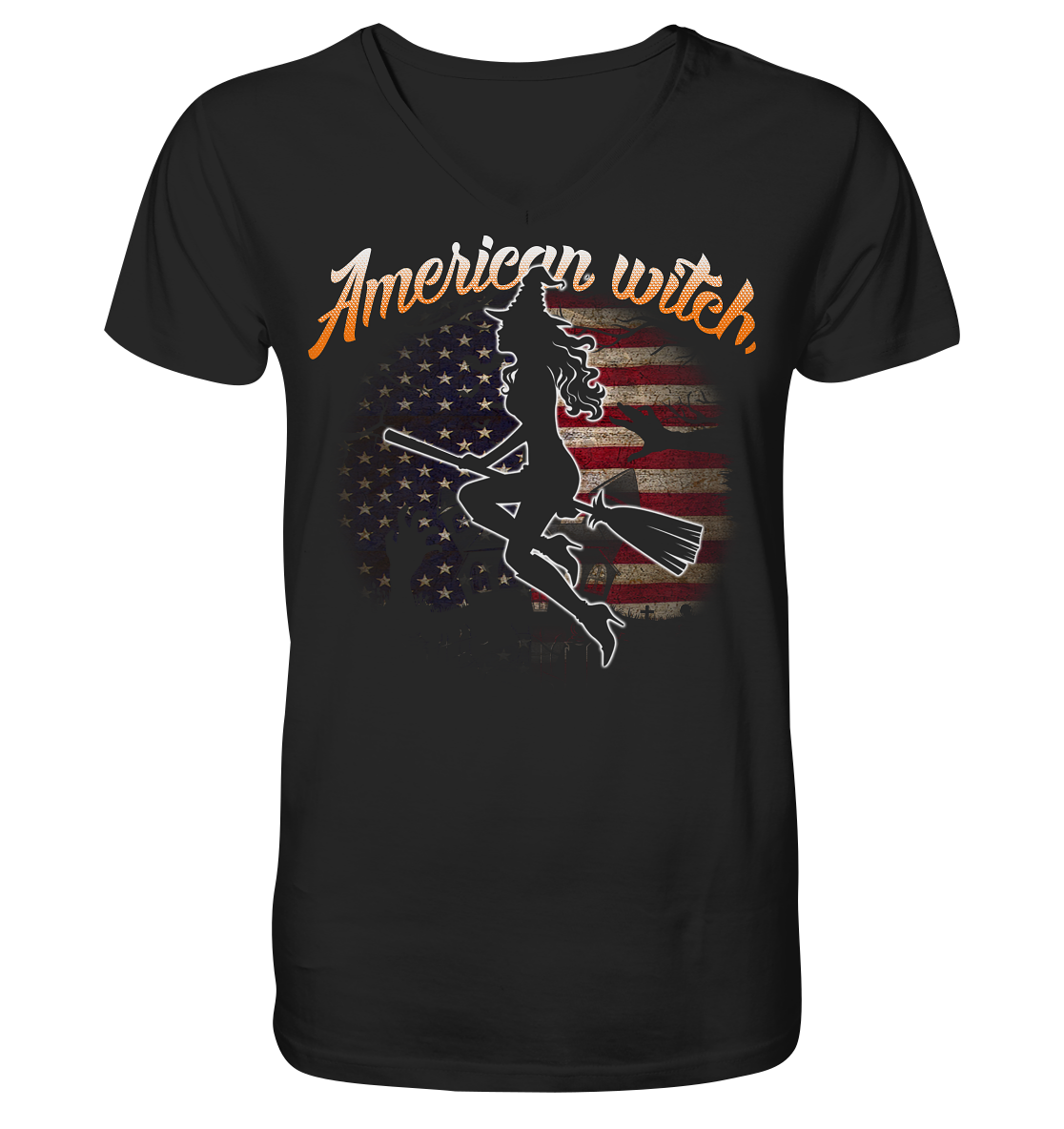 American Witch (Flagge) - V-Neck Shirt