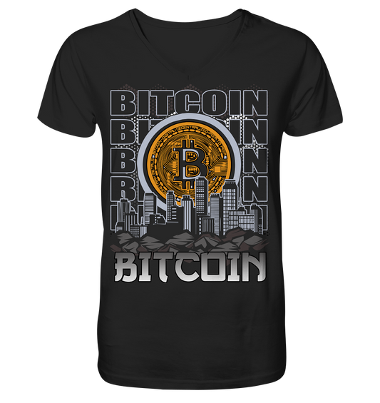 Bitcoin Town - V-Neck Shirt