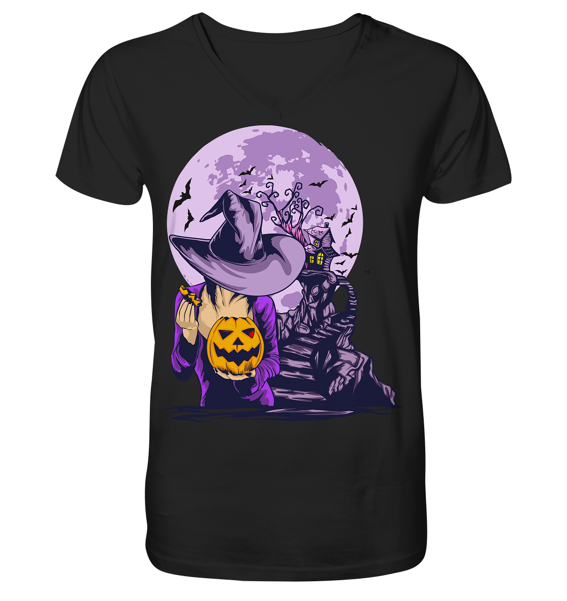 Halloween Illustration 8 - V-Neck Shirt