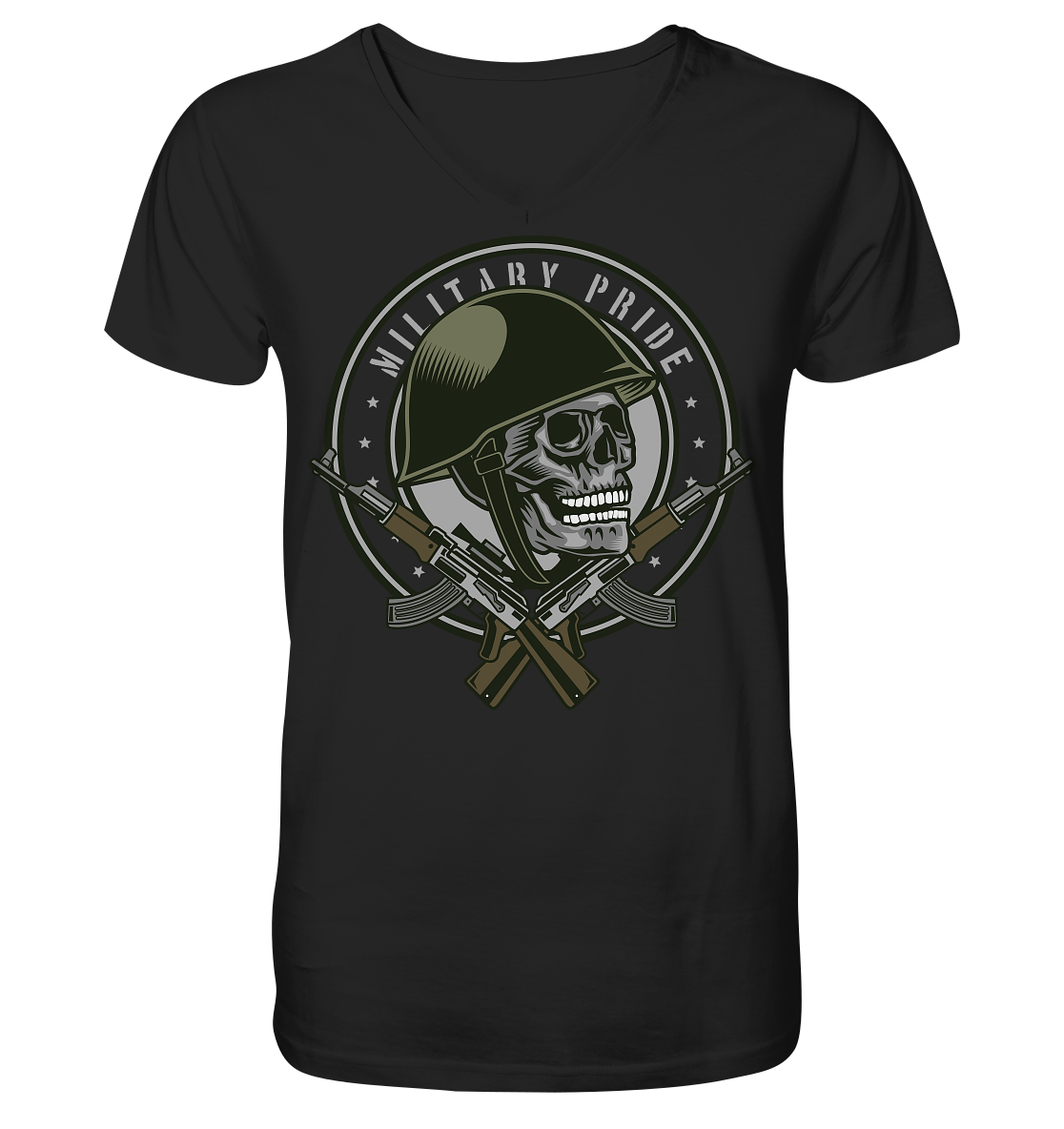 Skull Soldier - V-Neck Shirt