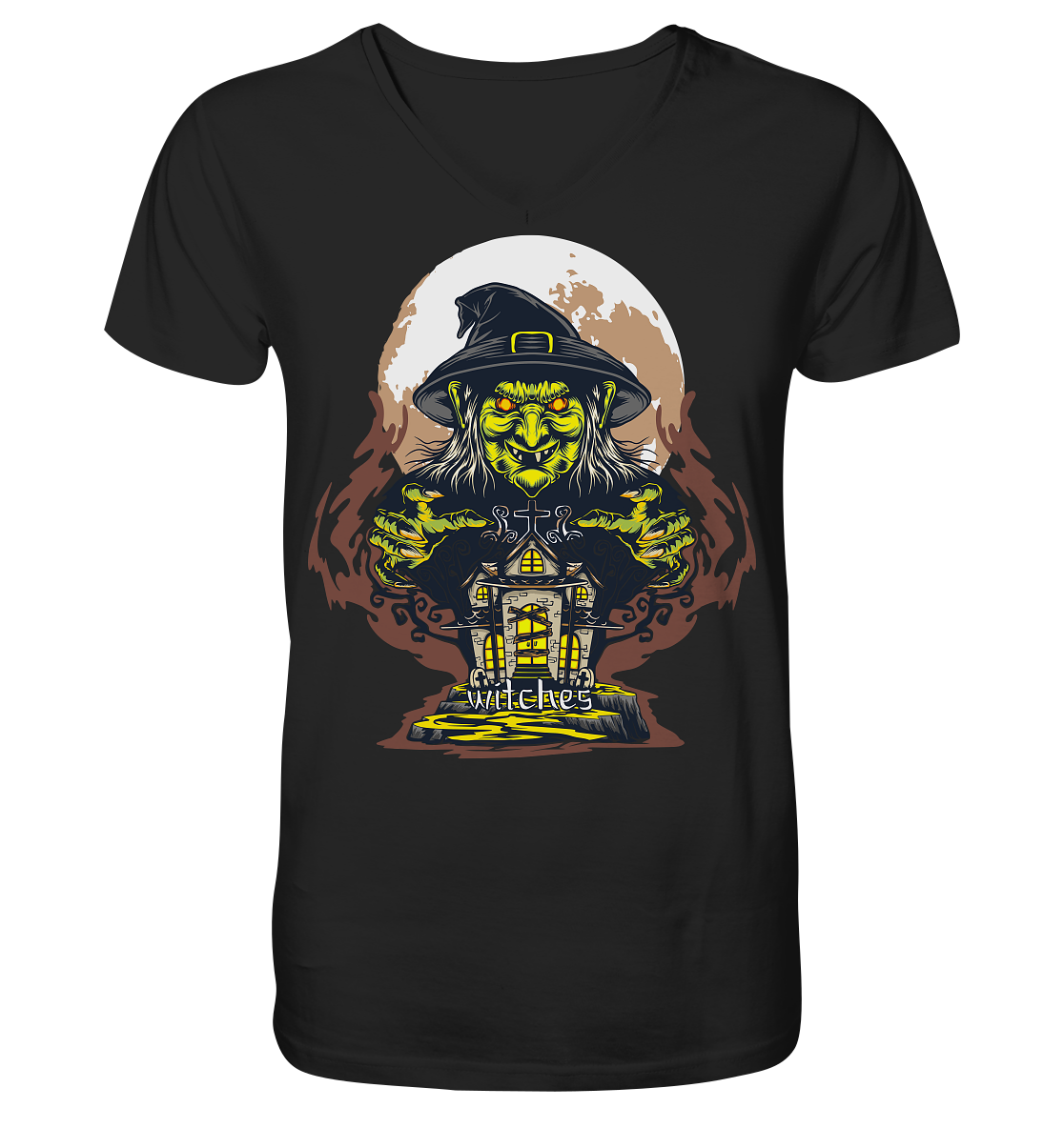 Halloween Illustration 10 - V-Neck Shirt