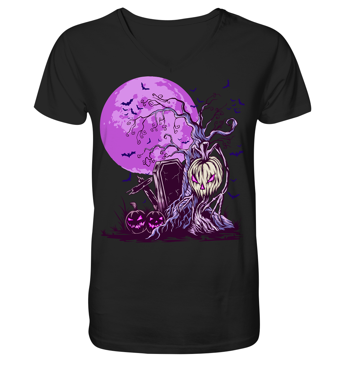 Halloween Illustration 6 - V-Neck Shirt