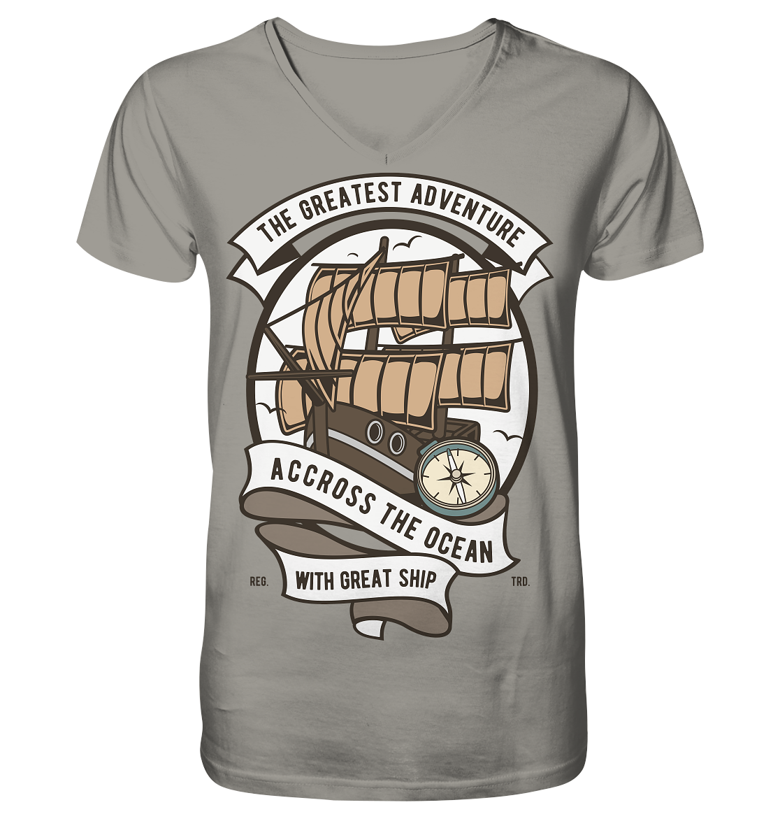 Accross The Ocean - V-Neck Shirt