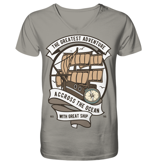 Accross The Ocean - V-Neck Shirt