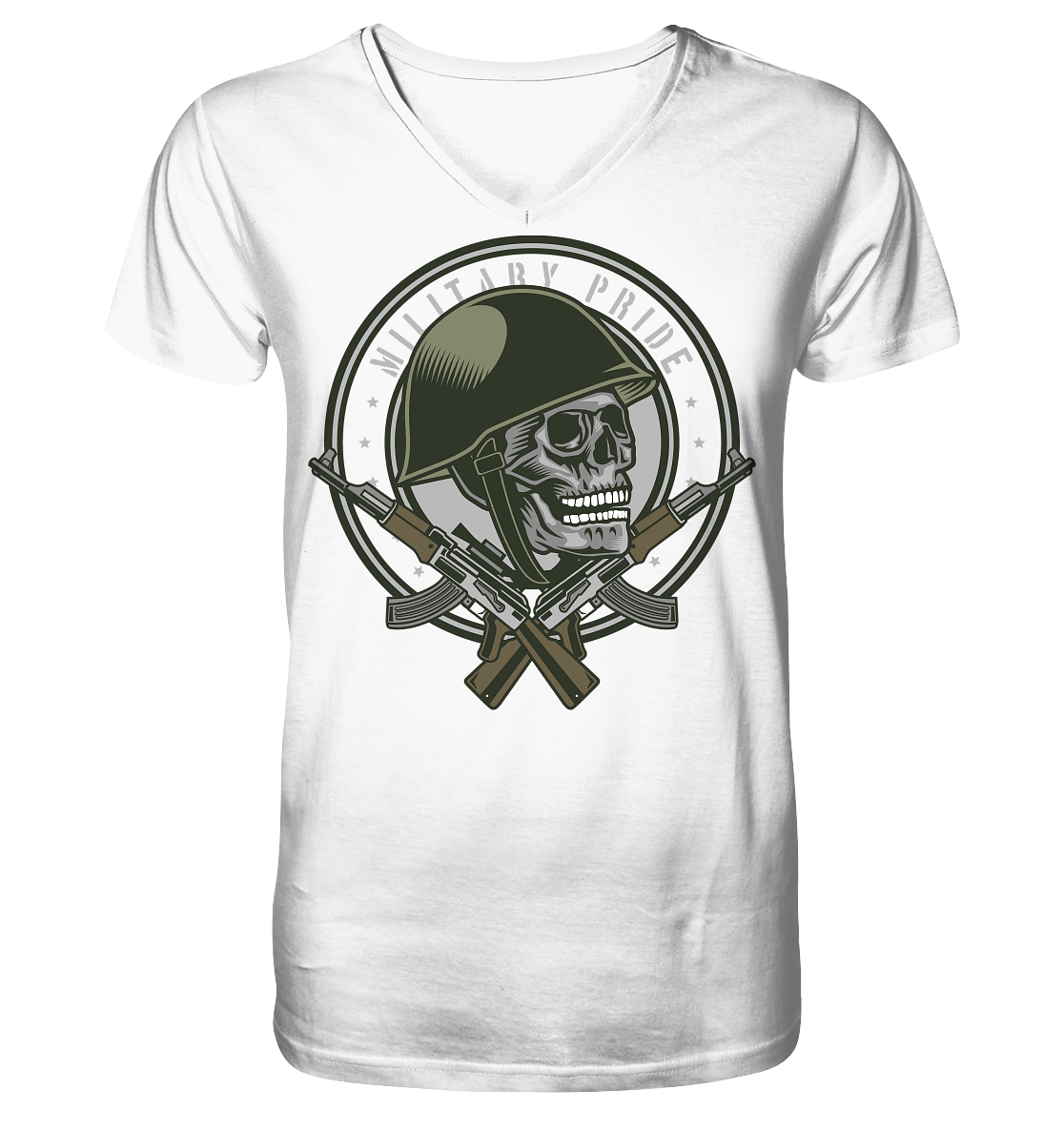 Skull Soldier - V-Neck Shirt